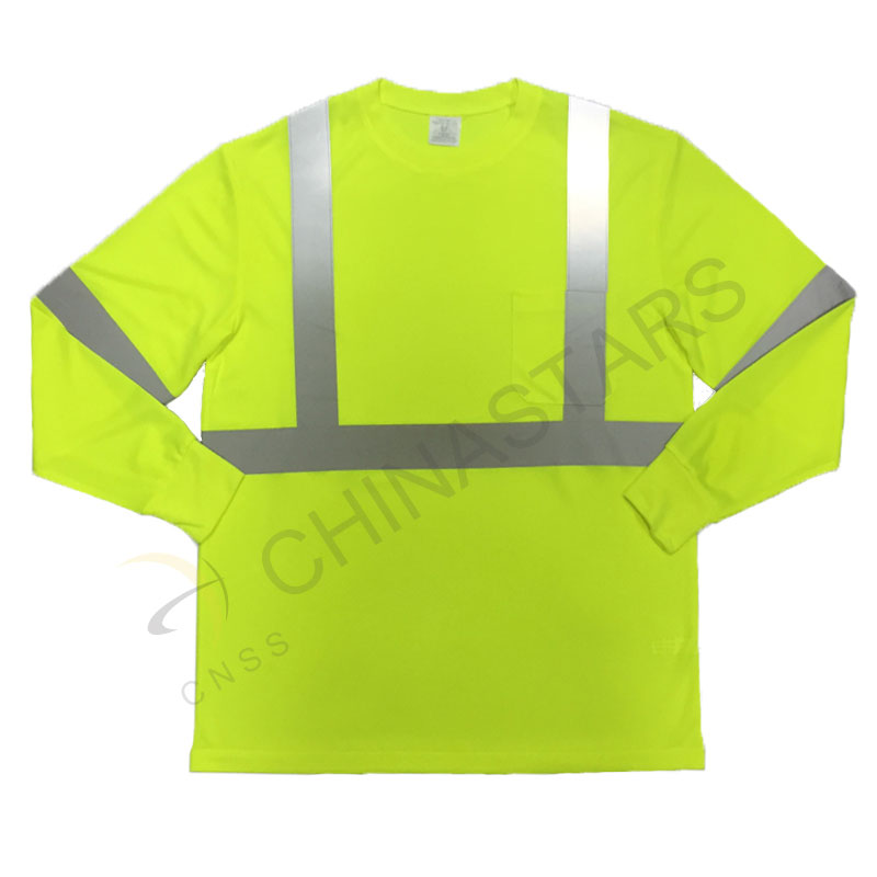 Chemise manches longues réfléchissante 2 couleurs disponibles